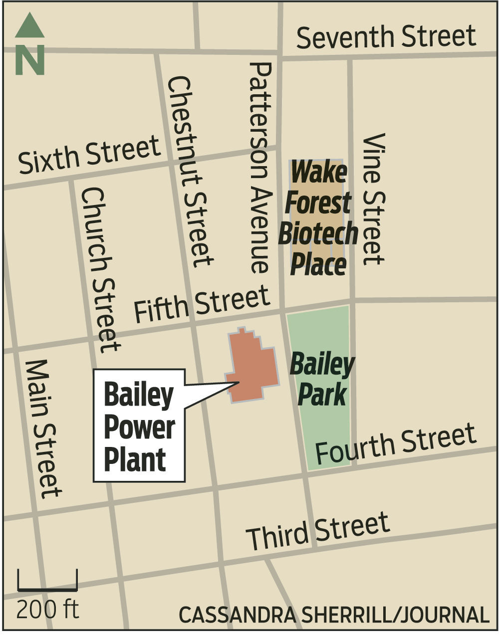 Bailey Power Plant map